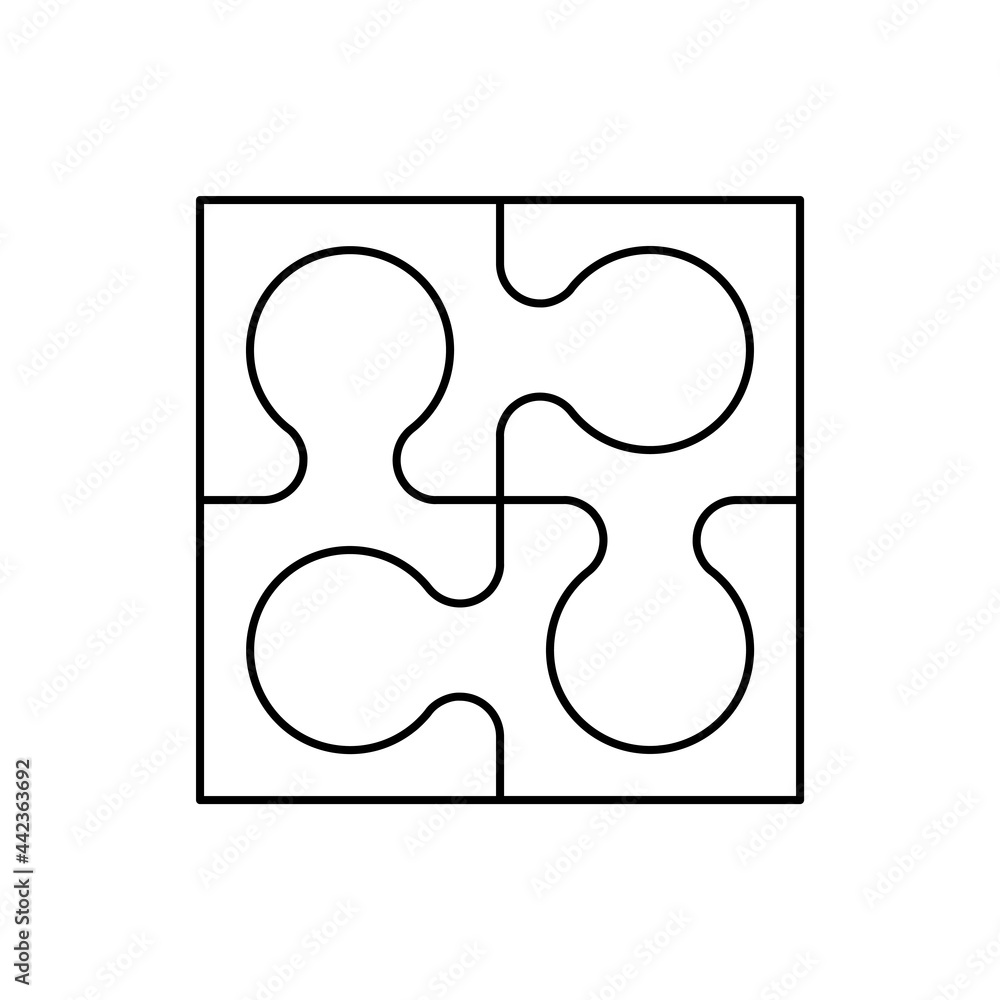 Aufkleber puzzle background pattern. many step circle business card. a lot of piece flat puzzle presentation. 