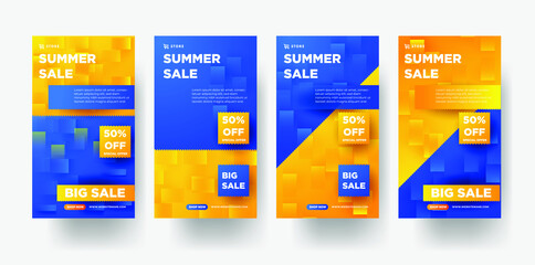Fashion sale banner summer with elegant 3D yellow color