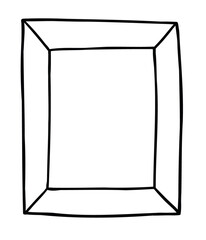 Cartoon vector illustration of photo frame