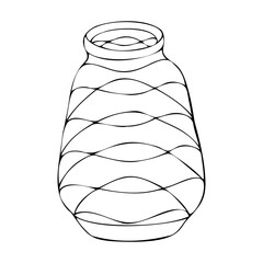 Jar with lid and pattern for decoration