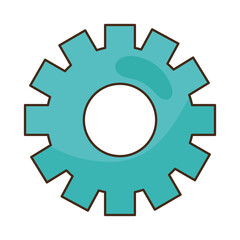 Isolated gear icon