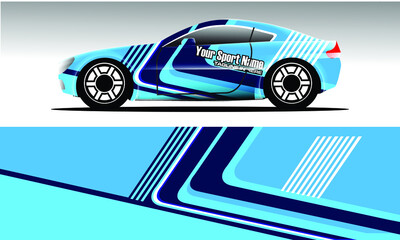 Fototapeta na wymiar Car stickers or car wraps in a natural natural concept with the concept of abstract lines, can be installed on all types of vehicles