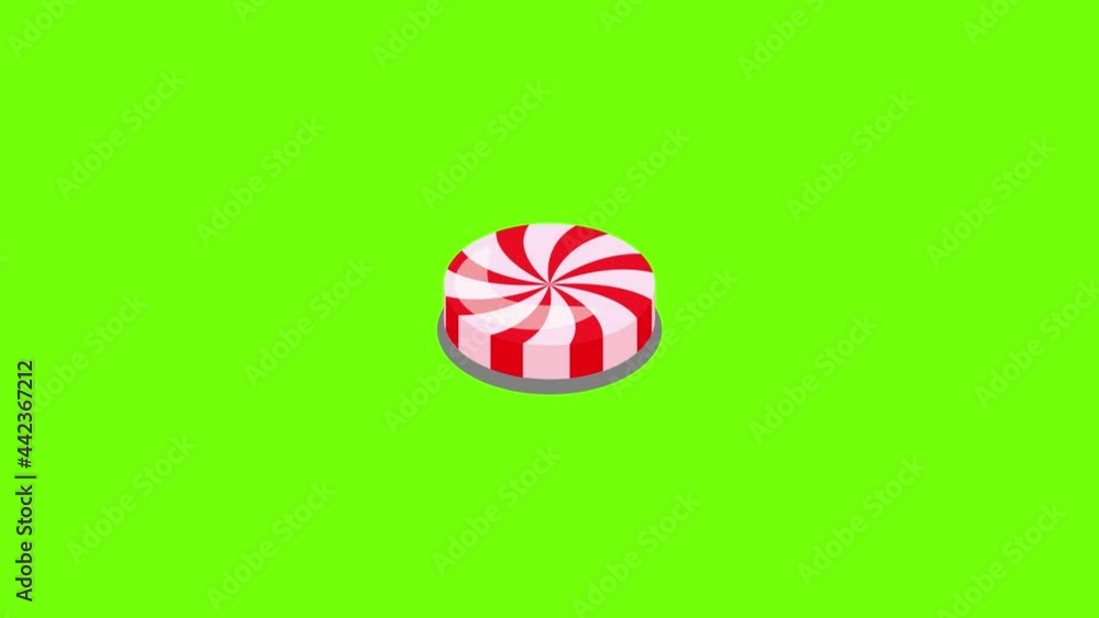 Sticker Red candy swirl icon animation