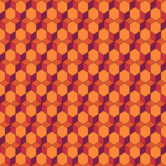 Seamless pattern. Rhombuses, hexagons, diamonds, lozenges. Geometric wallpaper. Mosaic tiles. Flooring background. Ethnic motif. Geometrical backdrop. Digital paper. Textile print. Vector work.