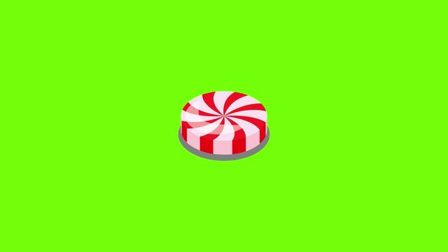 Red candy swirl icon animation