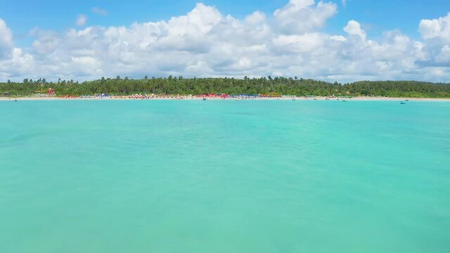 Drone Flight over Antunes beach in Alagoas, Maragogi, Brazil