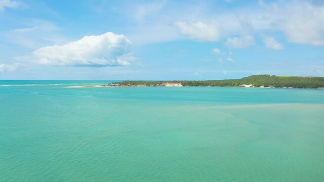 Drone Flight over Antunes beach in Alagoas, Maragogi, Brazil