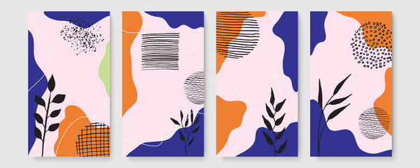 Beautiful collection of floral patterns. Holiday flower patterns for cards, invitations, package design