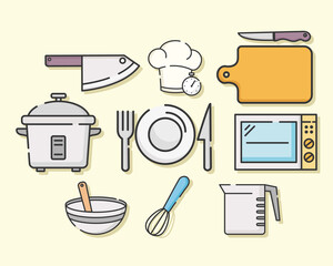 Cooking symbol set