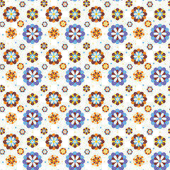 Colorful floral seamless pattern. Ditsy flowers pattern