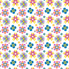Colorful floral seamless pattern. Ditsy flowers pattern