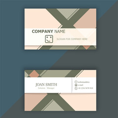 Elegant business card in pastel colors