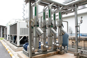 Pipeline system to deliver cold water into the production process.