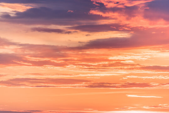 Bright Dramatic Sunset Sky for Sky Replacement or Background