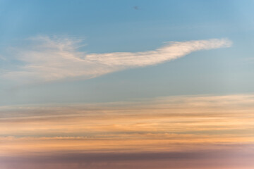 Bright Dramatic Sunset Sky for Sky Replacement or Background