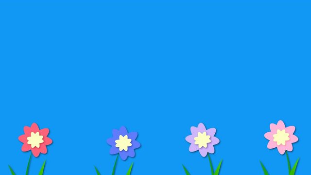 spring flower border