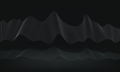 white wave. Linear geometric Art deco bricks. retro style. Luxury seamless pattern. Packaging or menu design.Vector