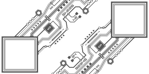 Technology white background .Electronic Chip.Technical background of the future.Hi tech digital connect. Banner Vector illustration.