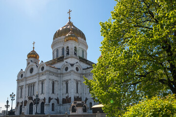 View of the Cathedral of Christ the Savior on Volkhonka street, Moscow