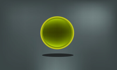 yellow circle on a gray background. vector illustration. eps 10