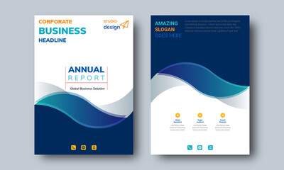 
Annual Report Layout Design Template, Background Business Book Cover Design Template in A4. Can be adapt to Brochure, Annual Report, Magazine, Poster, Corporate Presentation, Portfolio, Flyer, Book