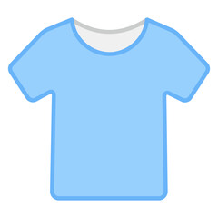 A flat design icon of shirt, fashionable attire