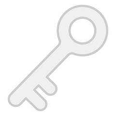 Security key, flat design vector