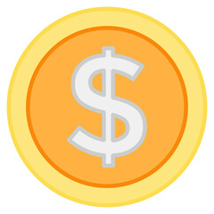 A trendy vector design of dollar coin