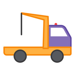 Editable design icon of crane truck