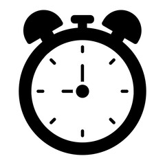 An editable design icon of alarm clock