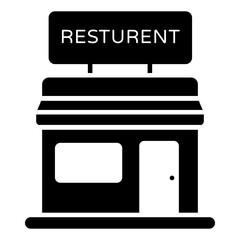 A perfect design icon of restaurant