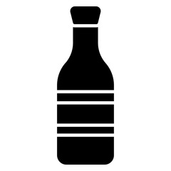 Wine bottle icon, editable vector