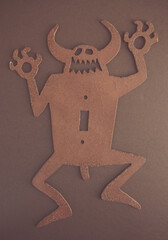 traditional american ethnic sculpture of a devil