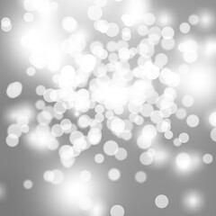 Abstract bluish white bokeh winter light background