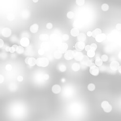 Abstract bluish white bokeh winter light background