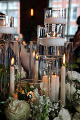 Candles at a wedding reception
