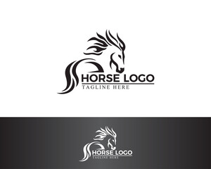 horse logo creative design template