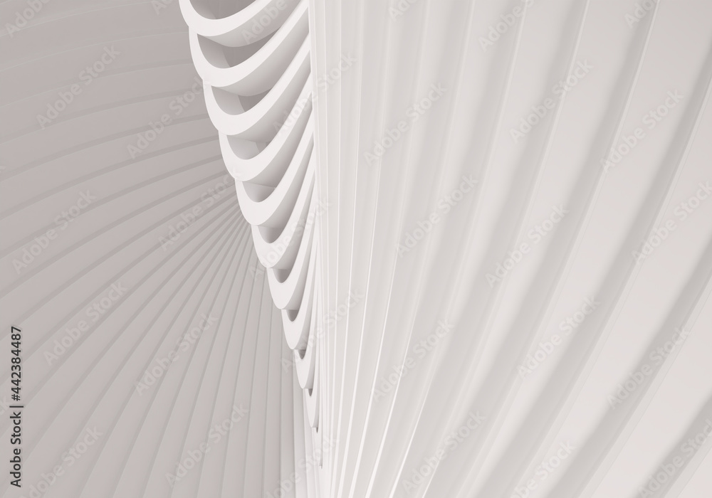 Poster background is white. abstraction with lines waves. abstract geometry. 3d background. waves or steps 