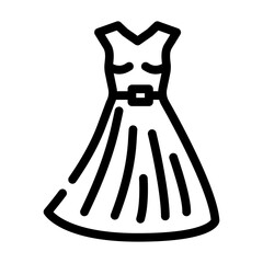 dress stylist line icon vector. dress stylist sign. isolated contour symbol black illustration
