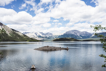 Upper Kananaskis Lake Mountains Range Canada 