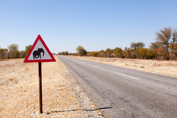 Botswana Road Sign 