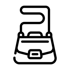 bag stylist line icon vector. bag stylist sign. isolated contour symbol black illustration