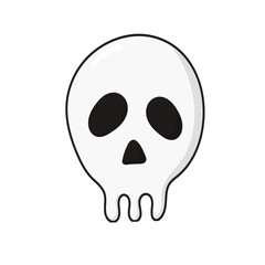 kull crossbone vector pirate icon logo Halloween ghost graphic symbol illustration