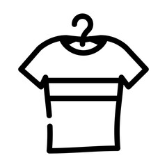 t-shirt stylish line icon vector. t-shirt stylish sign. isolated contour symbol black illustration