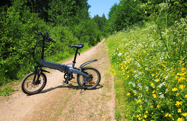 Fototapeta premium A bicycle for traveling in the city and in nature. 