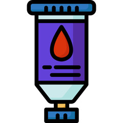 color tubes line icon