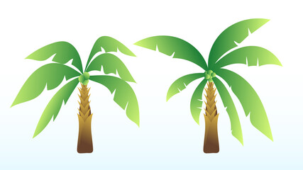 Obraz premium Coconut tree symbol vector isolated on white background , illustration Vector EPS 10