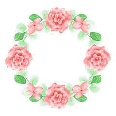 Pink Flower Wreath 