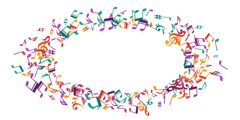 Music note icons vector pattern. Melody notation