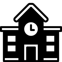 school solid line icon